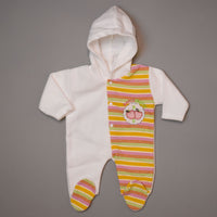 Fleece Full Rompers For Winters – White Colour 0-3 Months