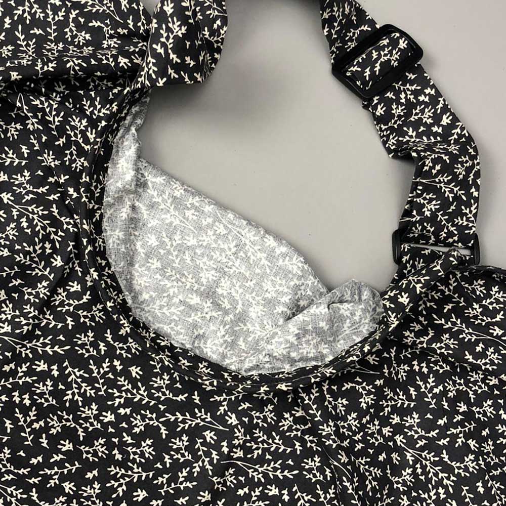 Feeding Apron / Nursing Cover – Grey Floral Design