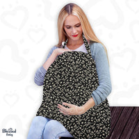Feeding Apron / Nursing Cover – Grey Floral Design