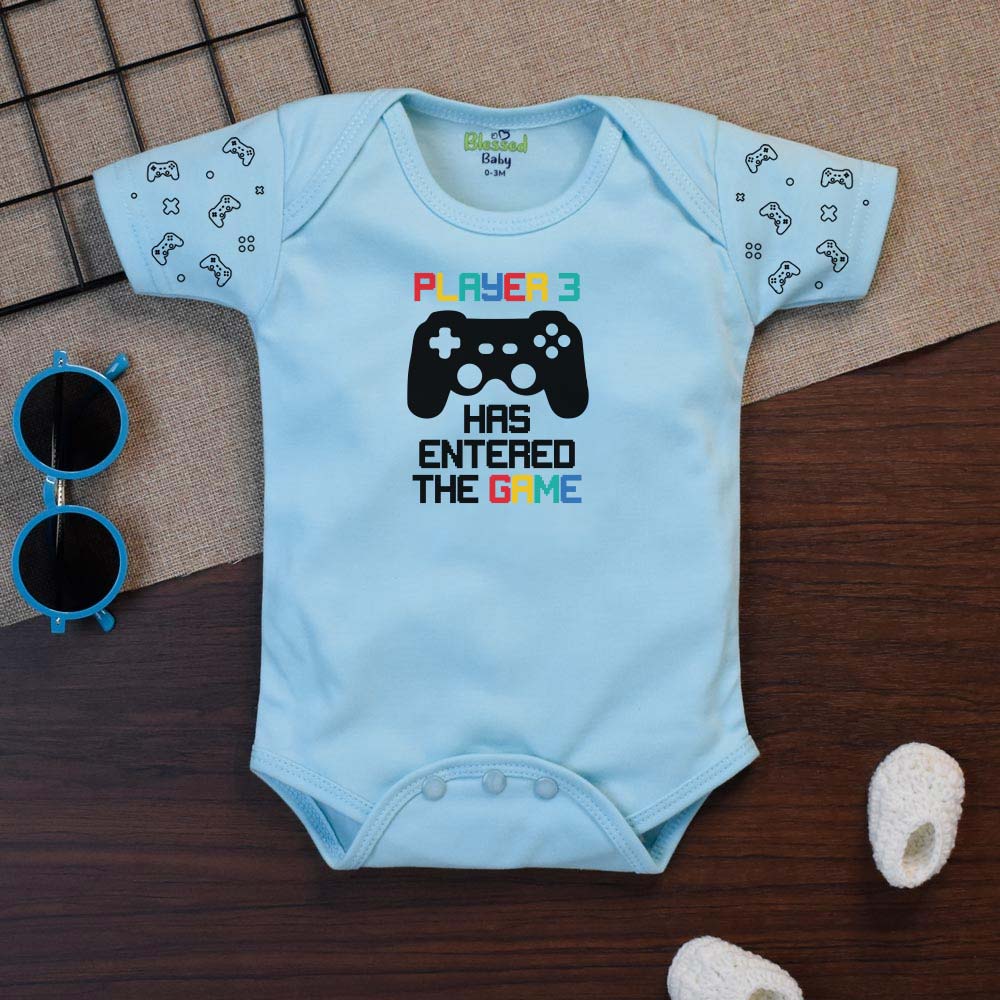 Baby Romper Game Design Blue