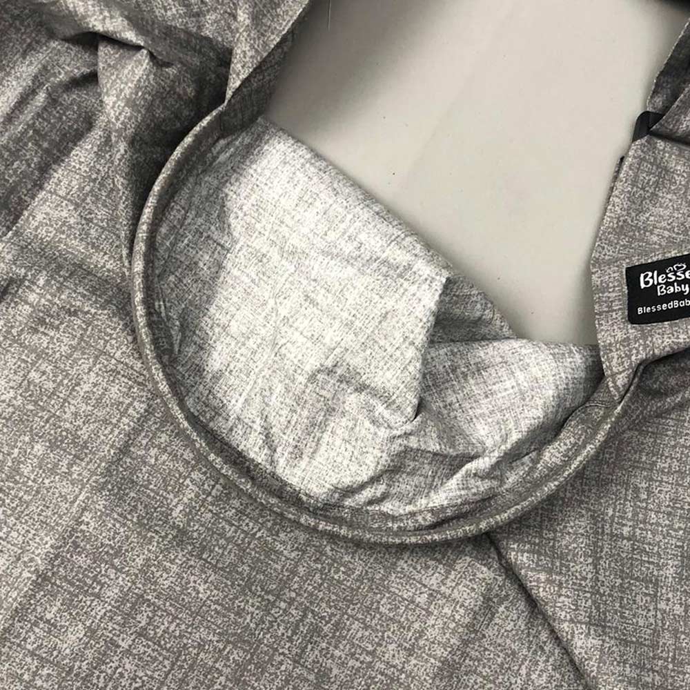 Feeding Apron / Nursing Cover – Grey Texture Design