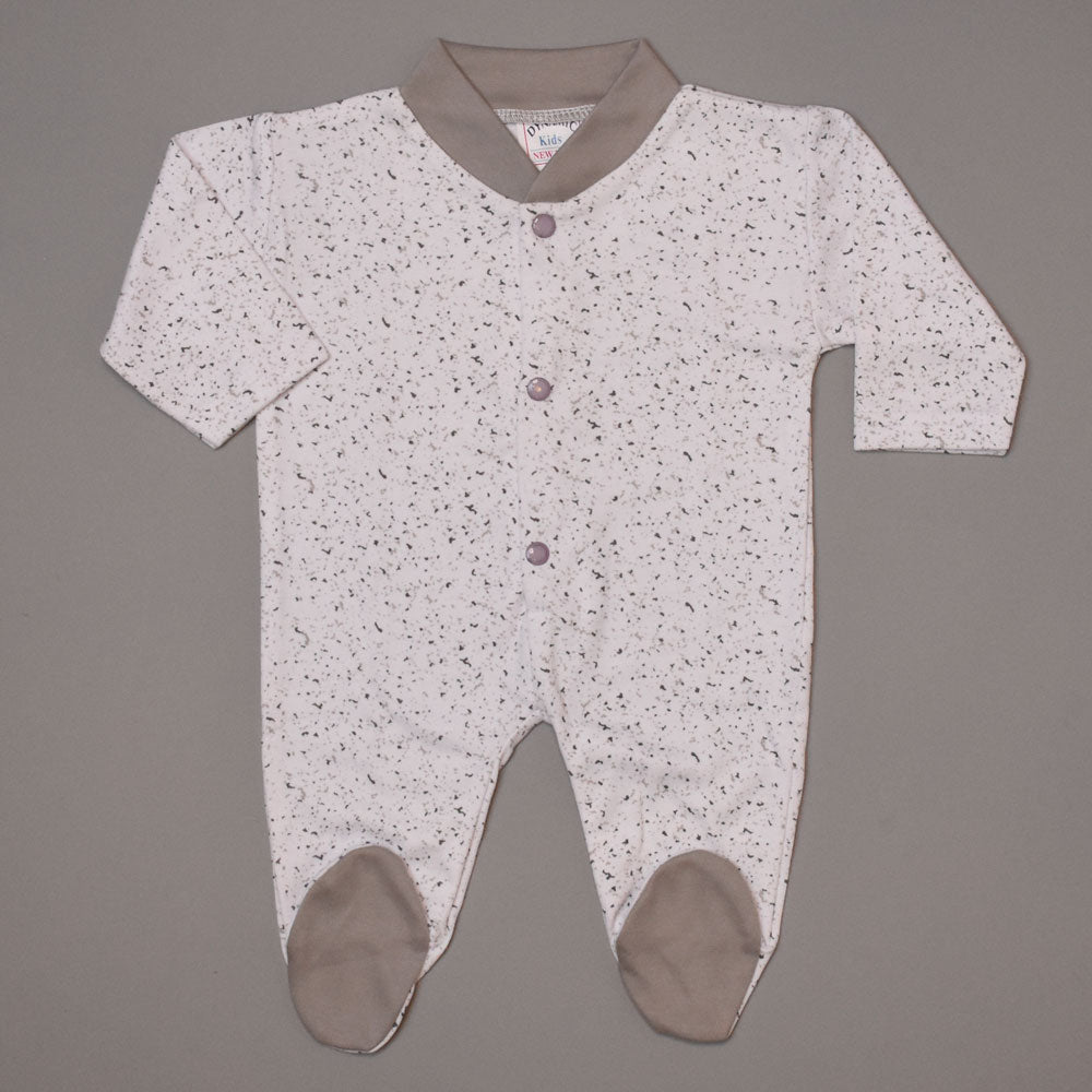 Newborn Full Romper with Socks – Grey Colour