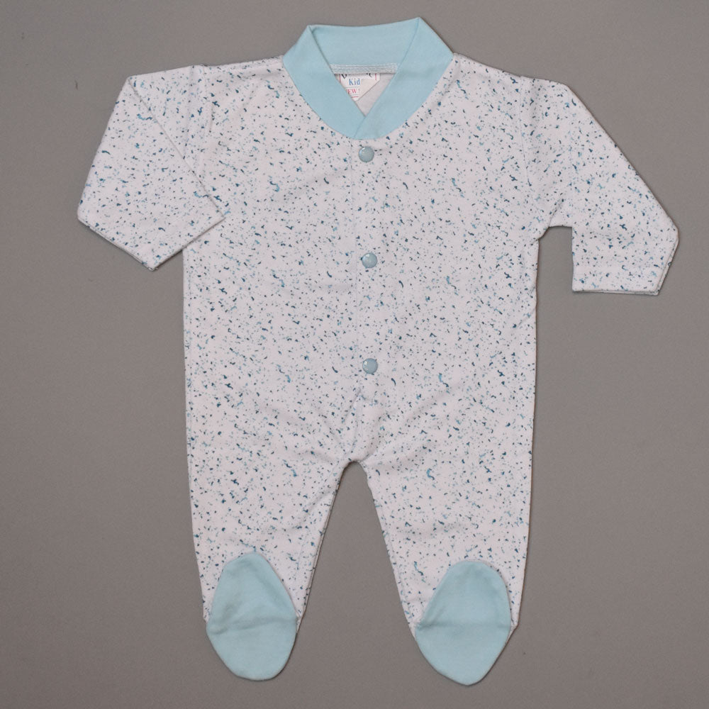 Newborn Full Romper with Socks – Light Blue Colour