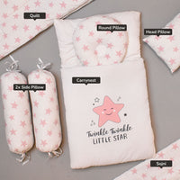 7pcs Bedding Set For Baby - Twinkle Pink Design