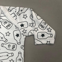 Half Leg Romper - Milk Design Bluish Grey Colour