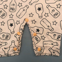 Half Leg Romper - Milk Design Peach Colour