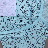 Swaddle Sheet - Milk Design Blue