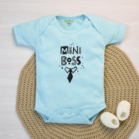 Baby Romper Mini Boss Design Blue