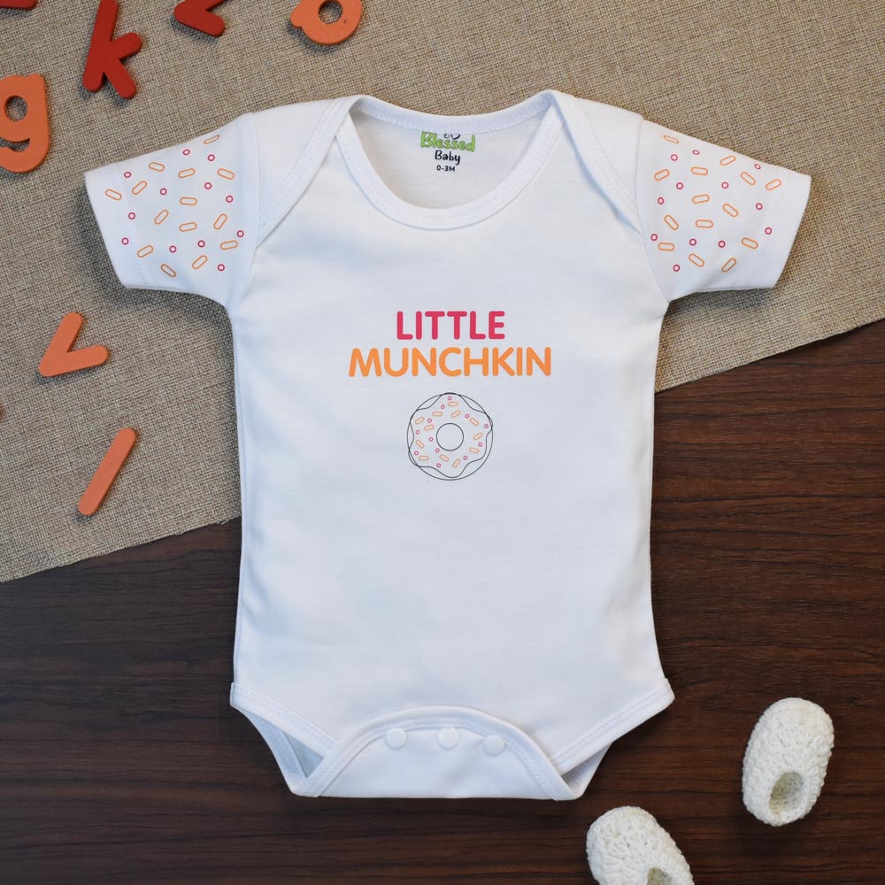 Baby Romper Munchkin Design White