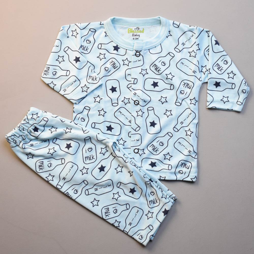 Night Suit For Baby – Blue Milk Design