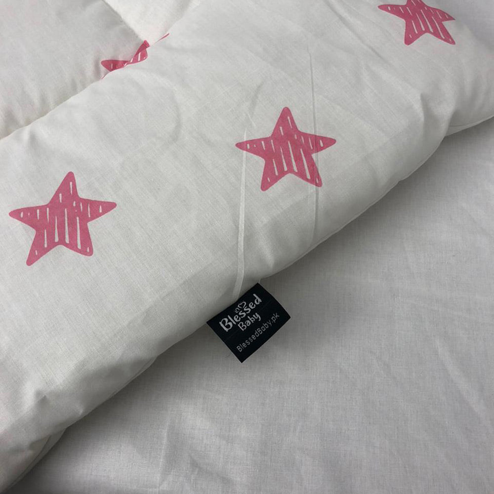 Baby Quilt - Pink Stars Design