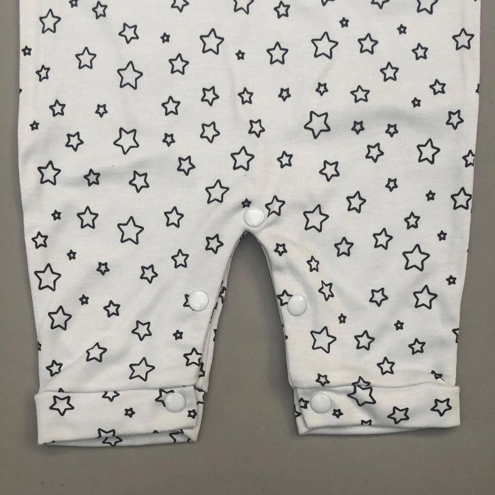 Half Leg Romper - Star Design Bluish Grey Colour