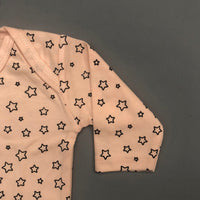 Half Leg Romper - Star Design Peach Colour