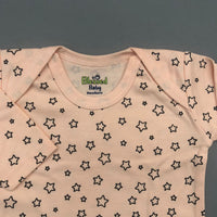 Half Leg Romper - Star Design Peach Colour