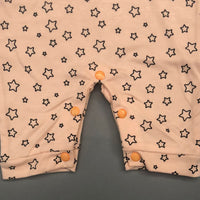 Half Leg Romper - Star Design Peach Colour