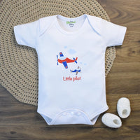 Baby Romper Airplane Design White