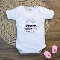 Baby Romper Dreams Design White