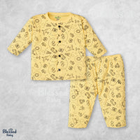 Night Suit For Baby – Yellow Travel Theme Design