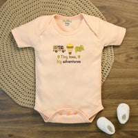 Baby Romper Adventure Design Peach