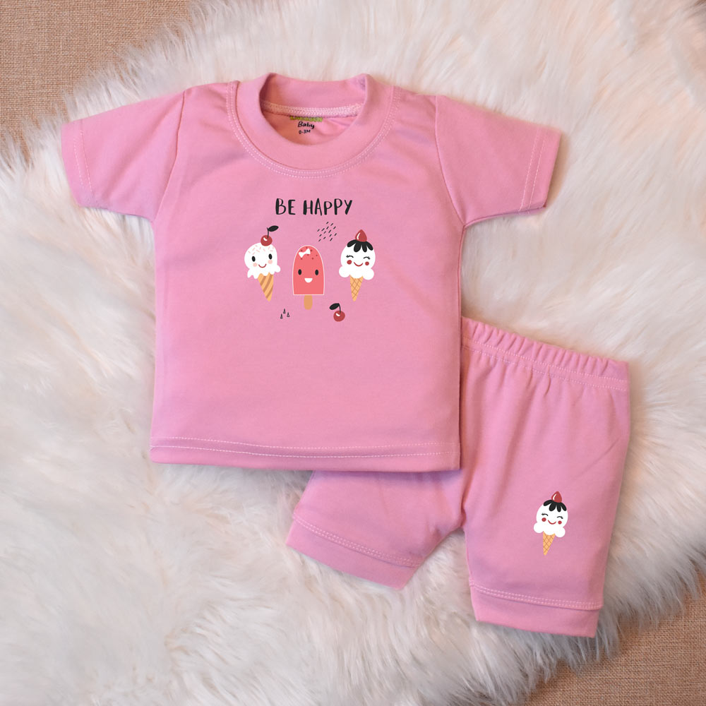 Suits For Baby – Be Happy Pink Design