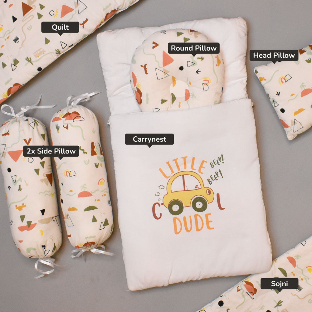 7pcs Bedding Set For Baby - Cool Dude Design