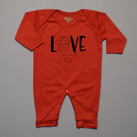 Romper For Baby – Half Leg Red Love