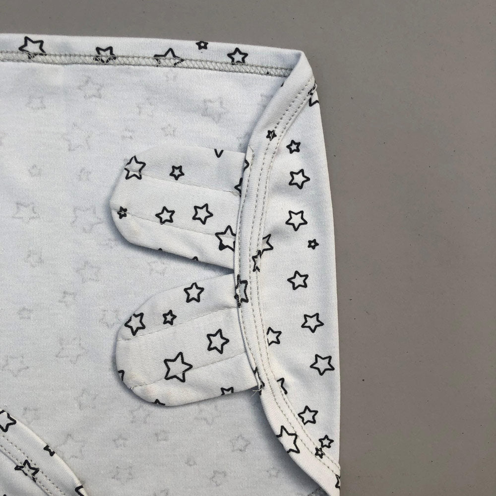 Swaddle Sheet - Star Design Bluish Grey