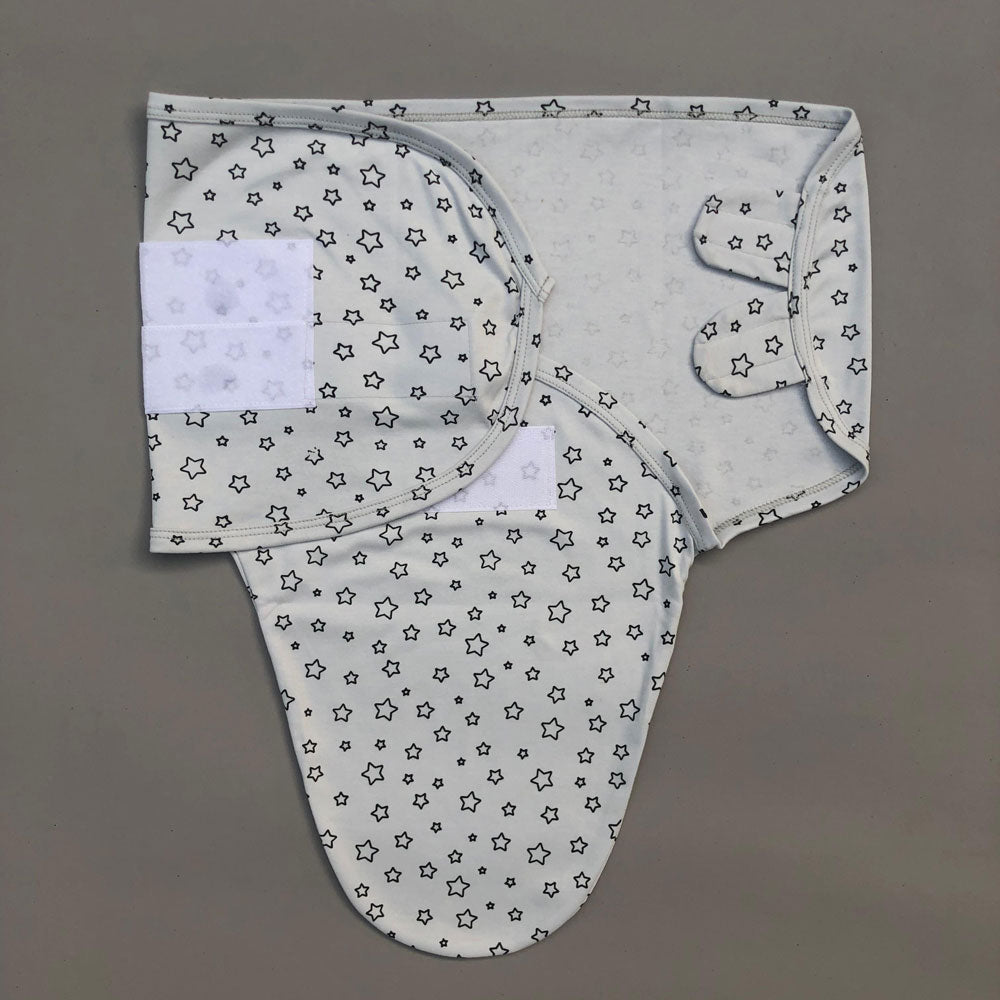 Swaddle Sheet - Star Design Bluish Grey