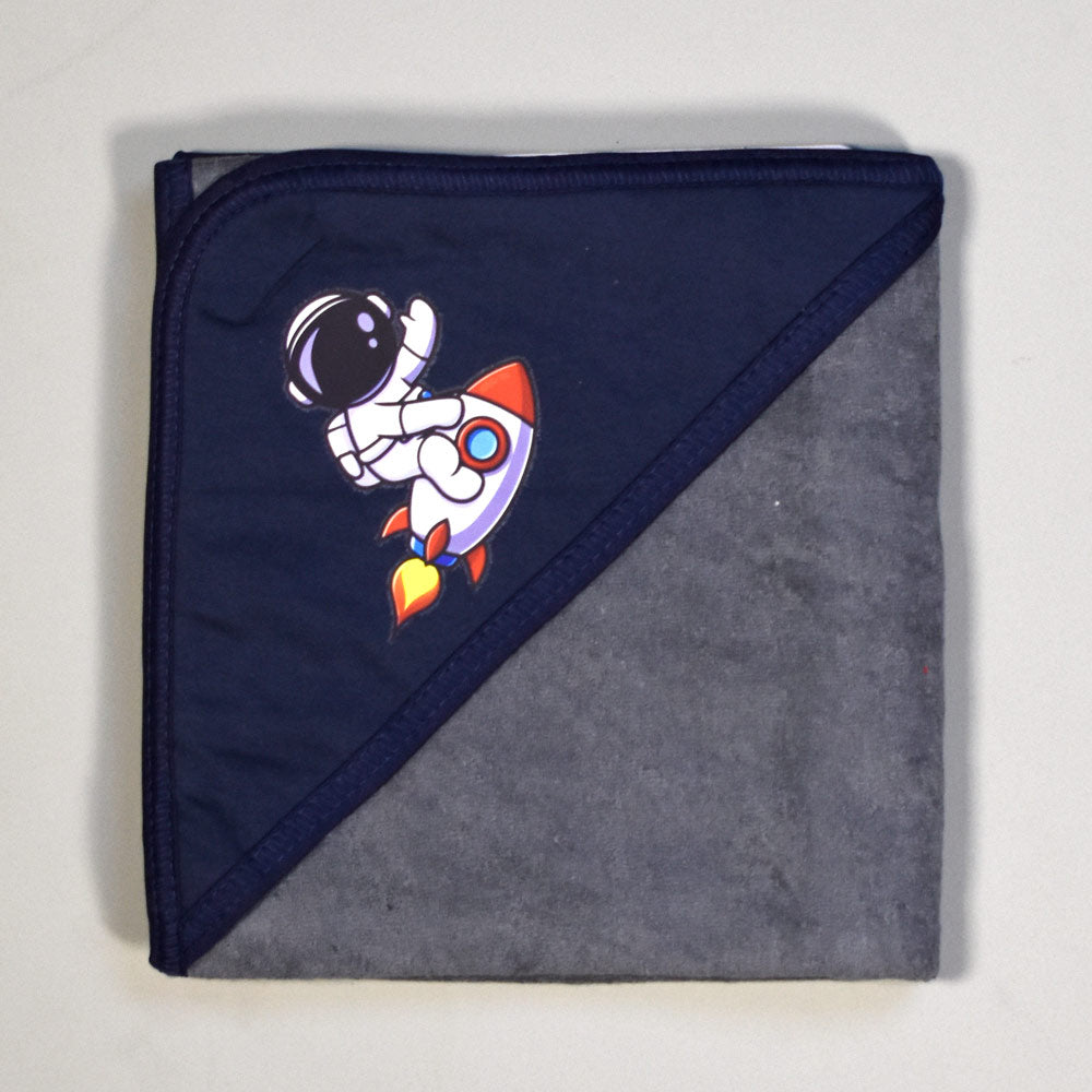 Bath Towel With Hood Grey Astronaut