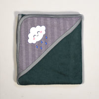 Bath Towel With Hood Green Cloud